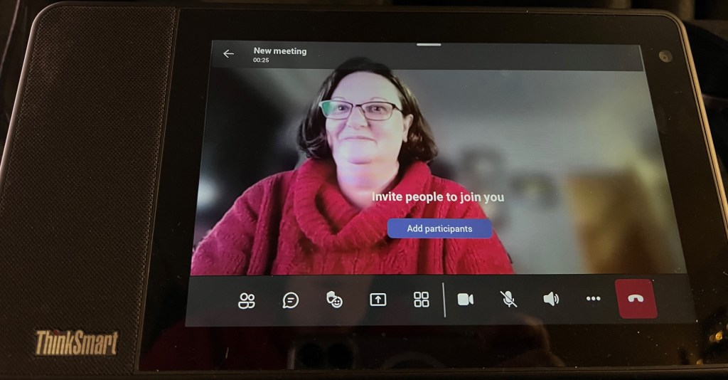 Landscape meeting with 1 participant showing landscape image