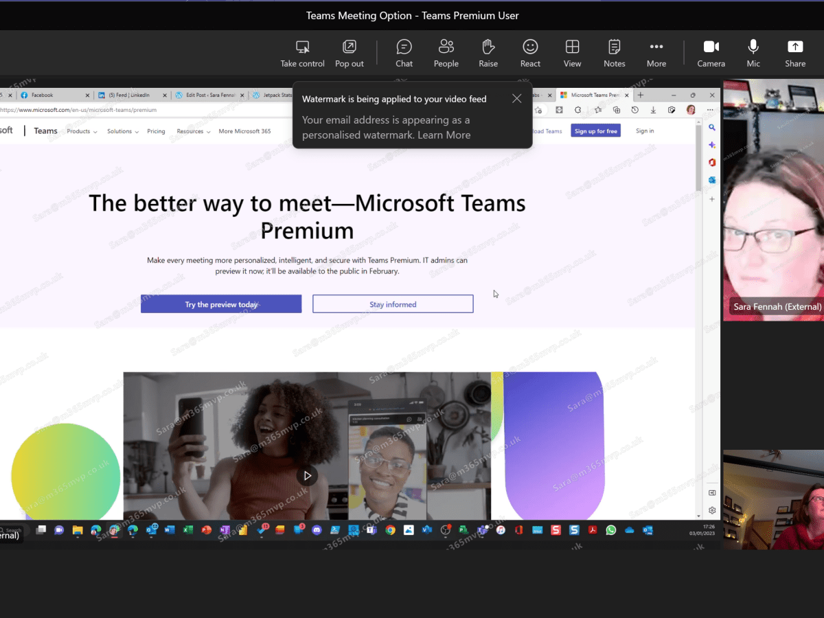 Watermarking your Teams&nbsp;Meeting