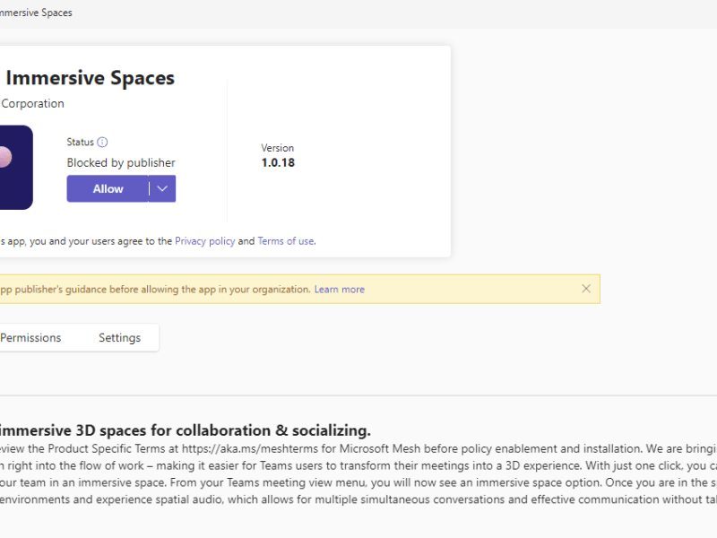 Getting Ready for Mesh Immersive&nbsp;Spaces